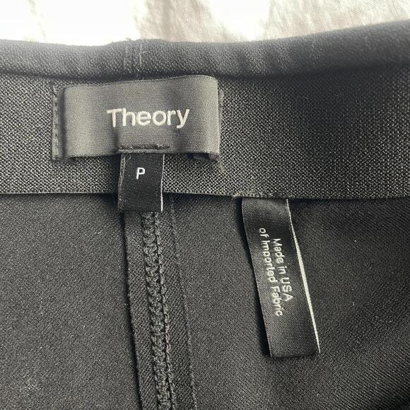 Theory Skirt Women XS Petite Black Flare Stretch - Picture 5 of 6